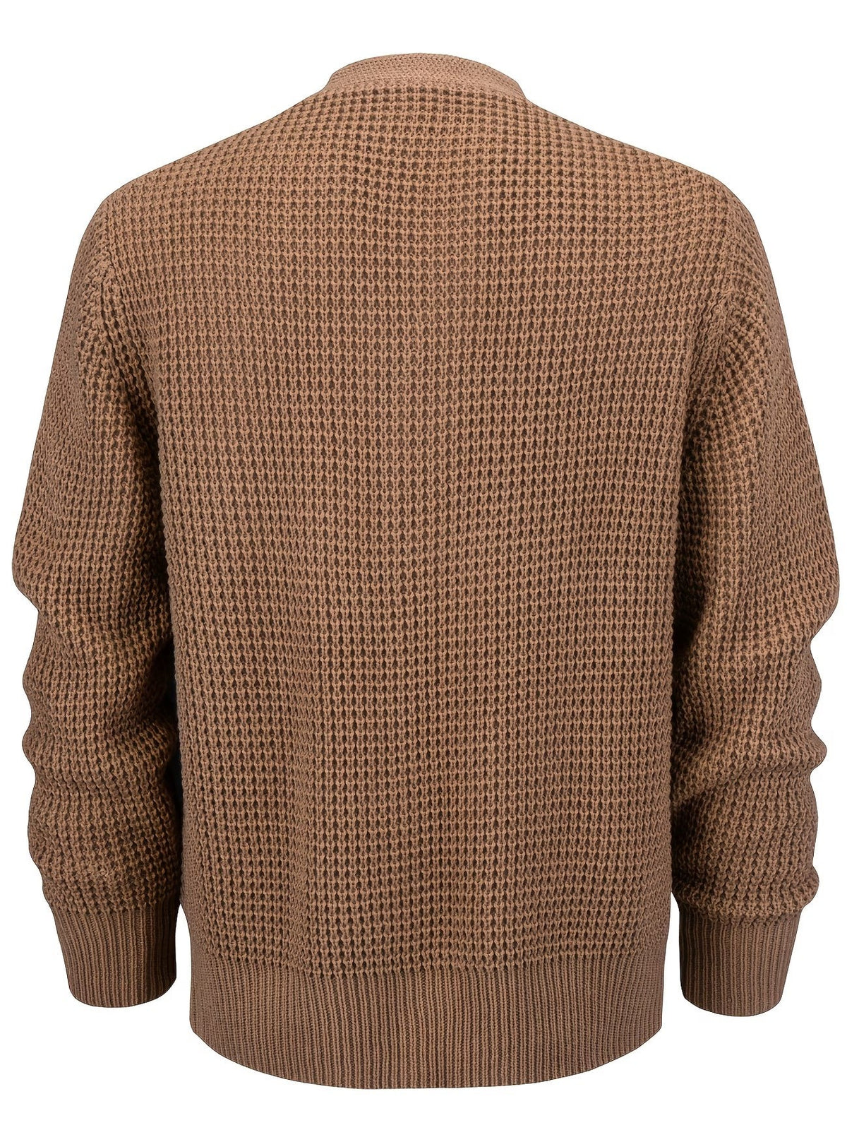 Homme Gilet Col V Maille Gaufrée Boutonné