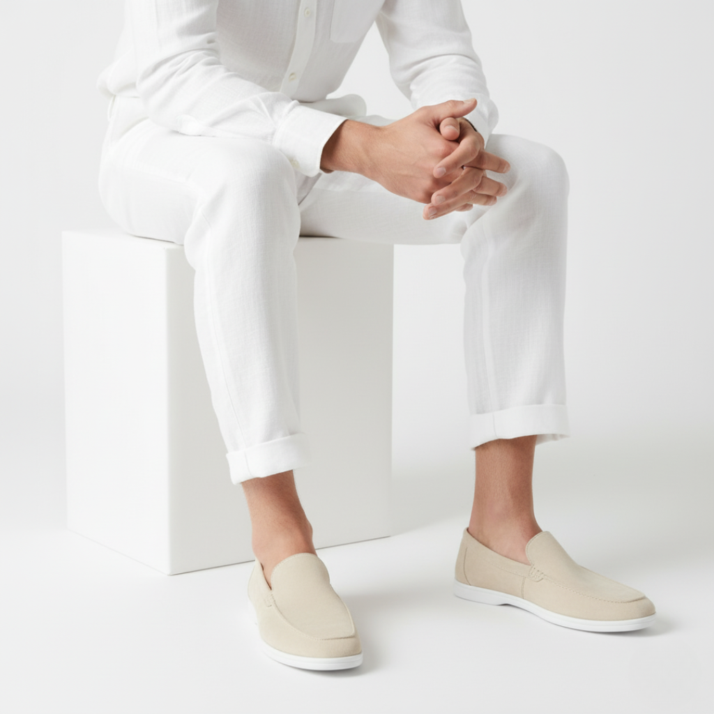 Homme Mocassins Lacets Silhouette Basse