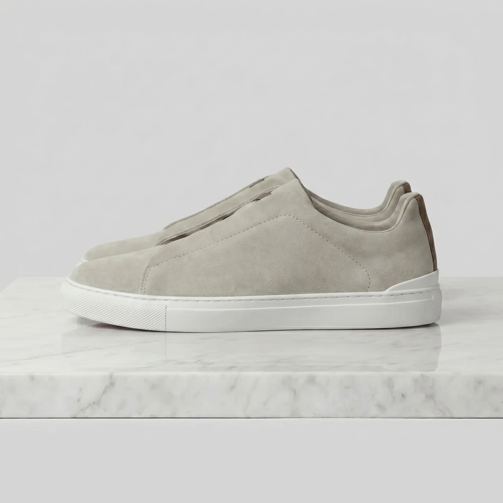 Homme Baskets Lacets Élastiques Bout Arrondi