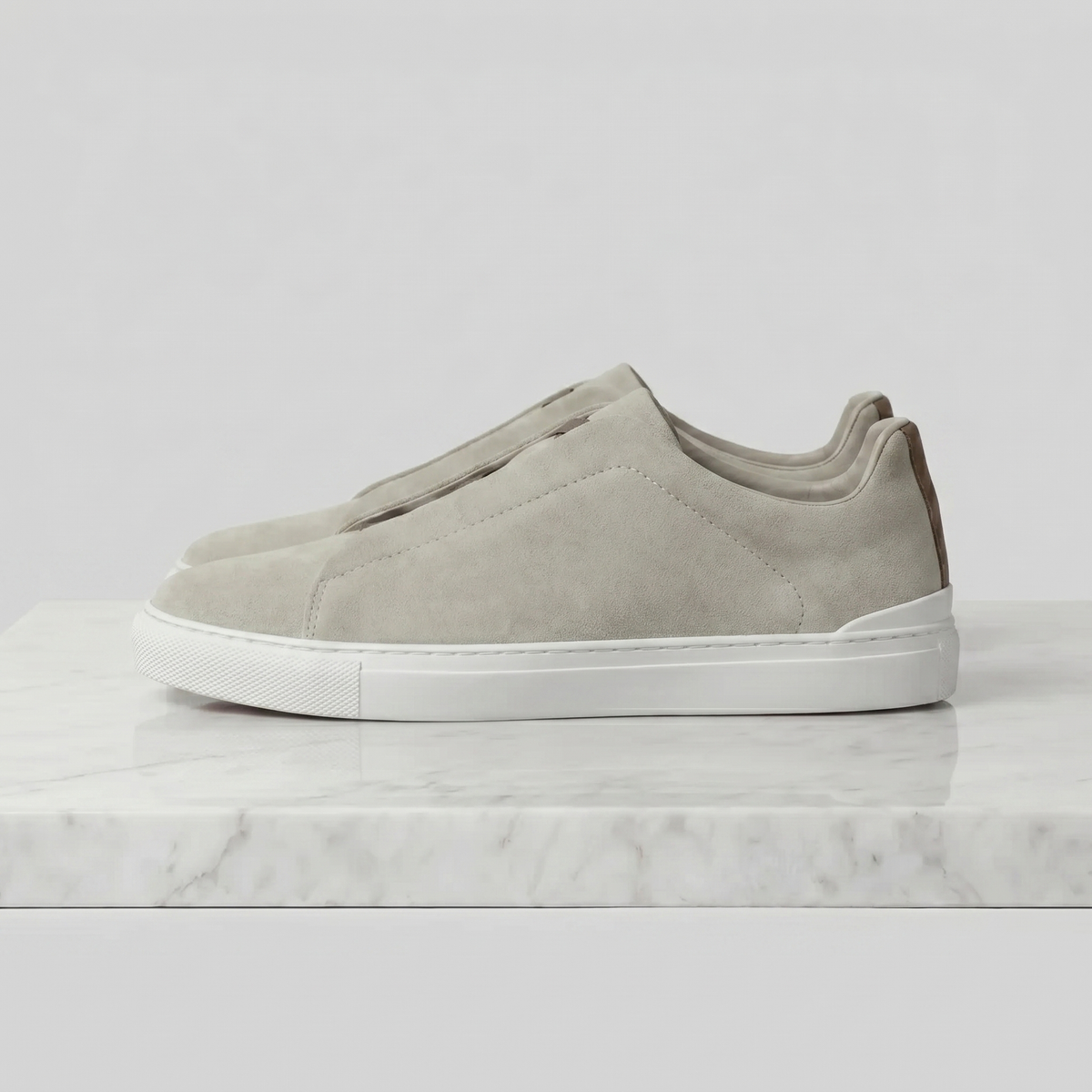 Homme Baskets Lacets Élastiques Bout Arrondi