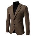Homme Blazer Col Revers Fermeture Boutons