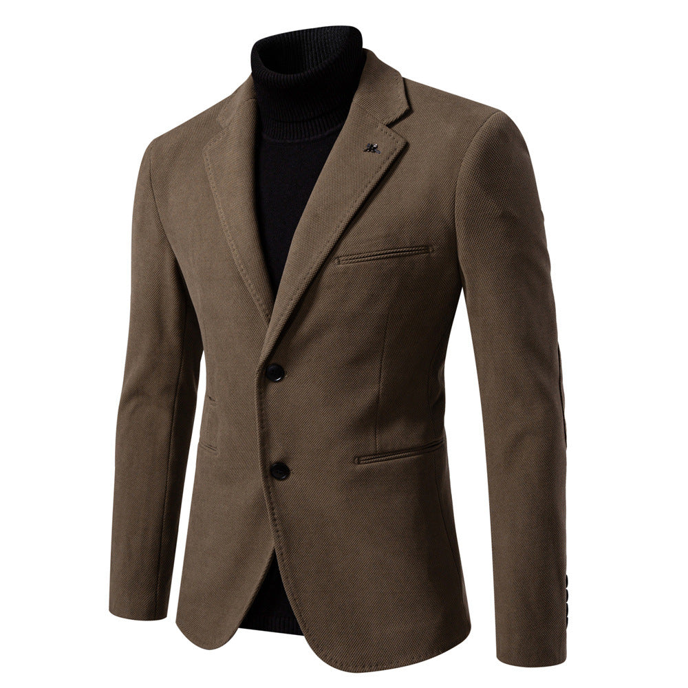 Homme Blazer Col Revers Fermeture Boutons