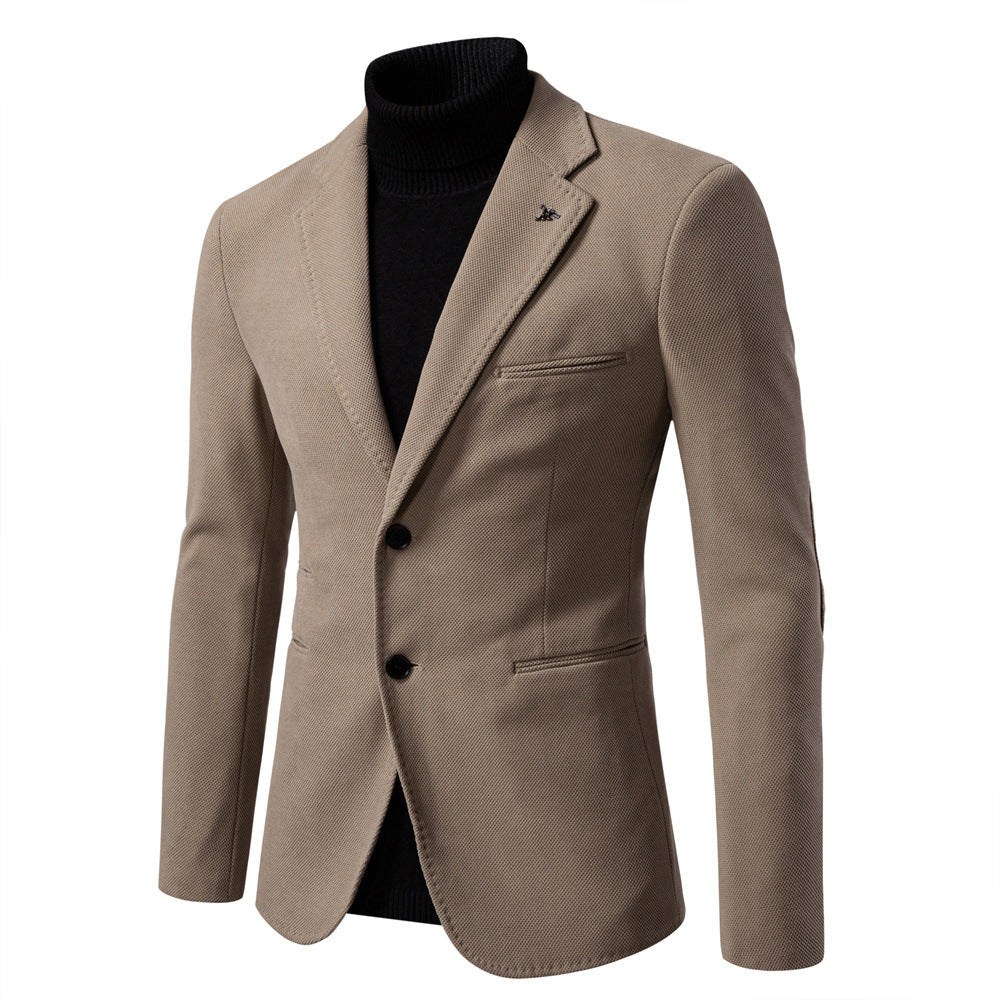 Homme Blazer Col Revers Fermeture Boutons
