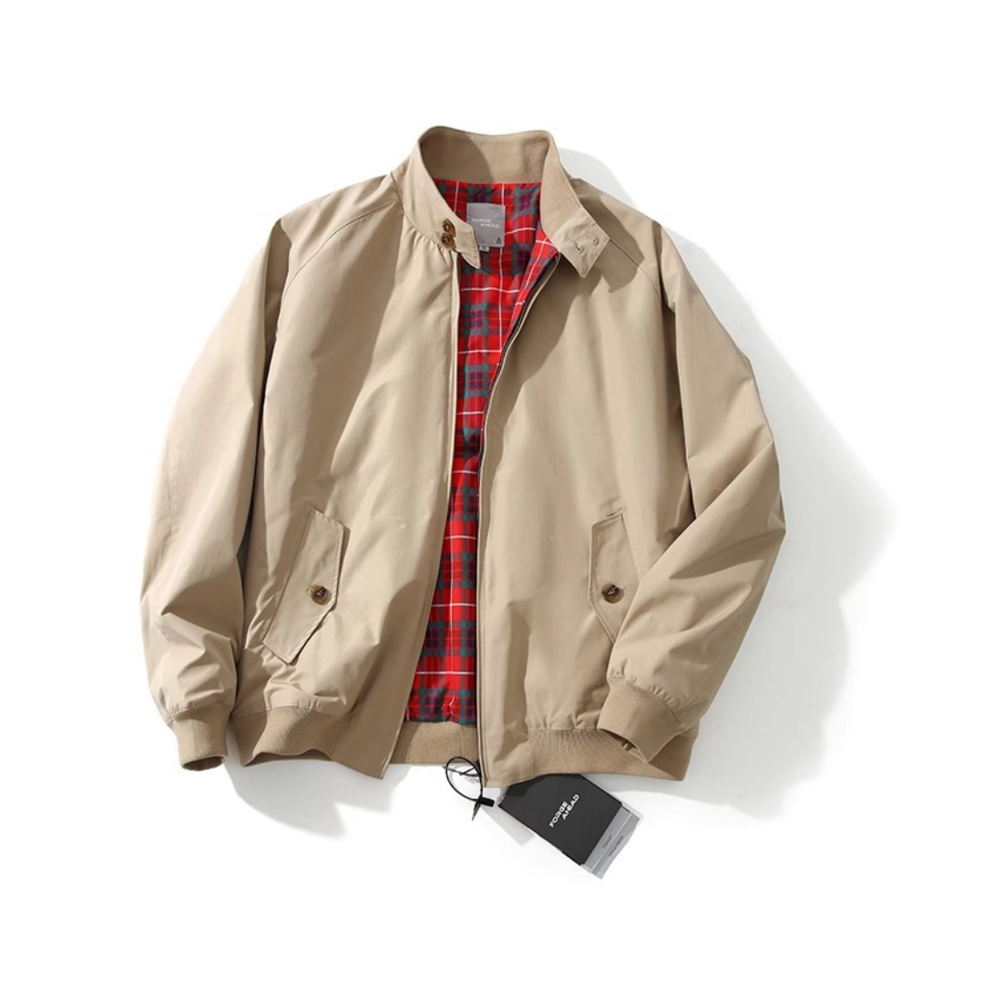 Homme Blouson Col Montant Manches Longues