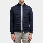 Homme Blouson Col Montant Panneaux Matelassés