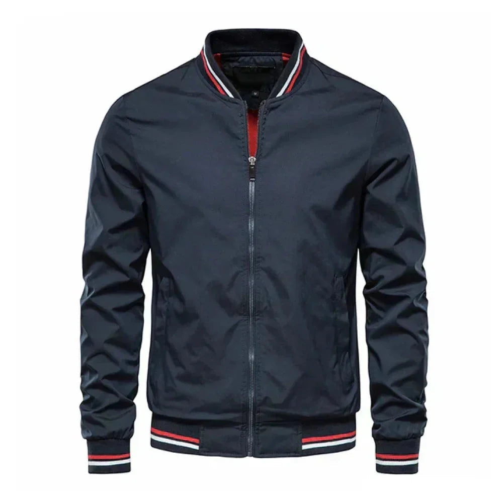 Homme Blouson Col Montant Fermeture Zippée