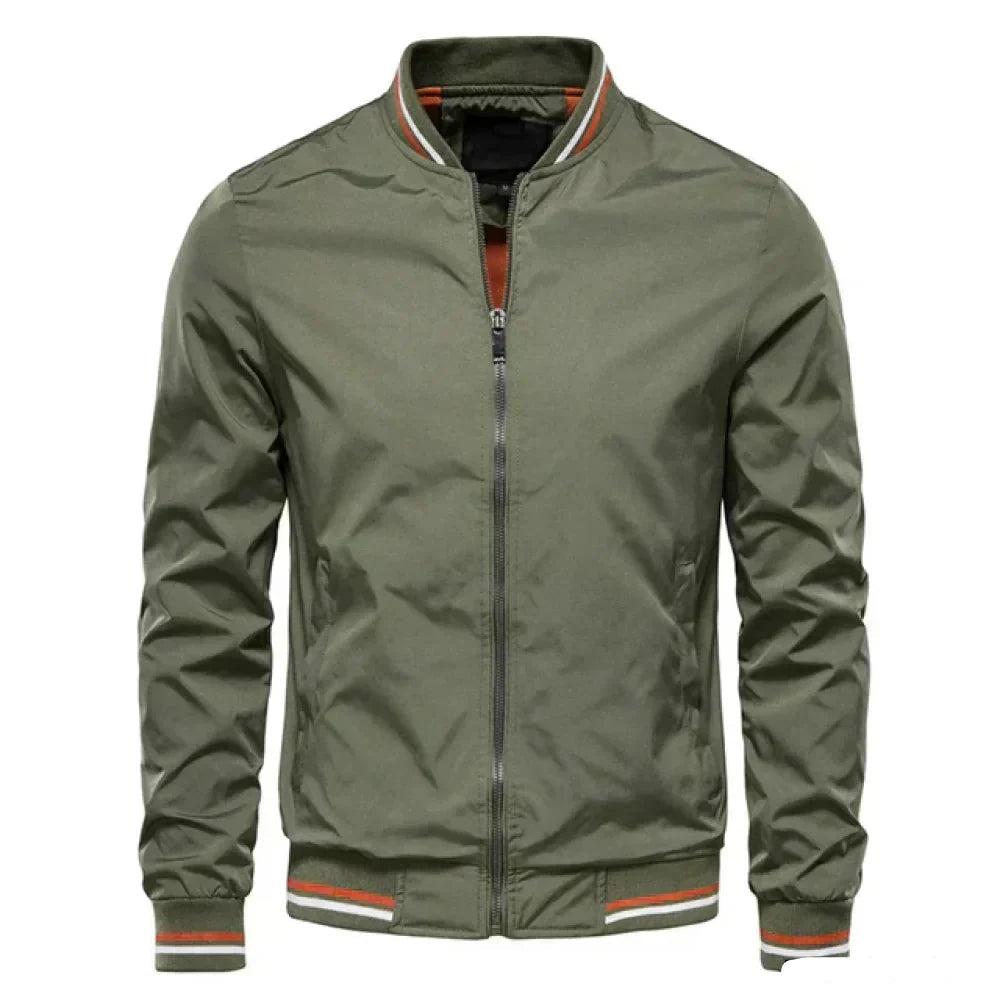 Homme Blouson Col Montant Fermeture Zippée
