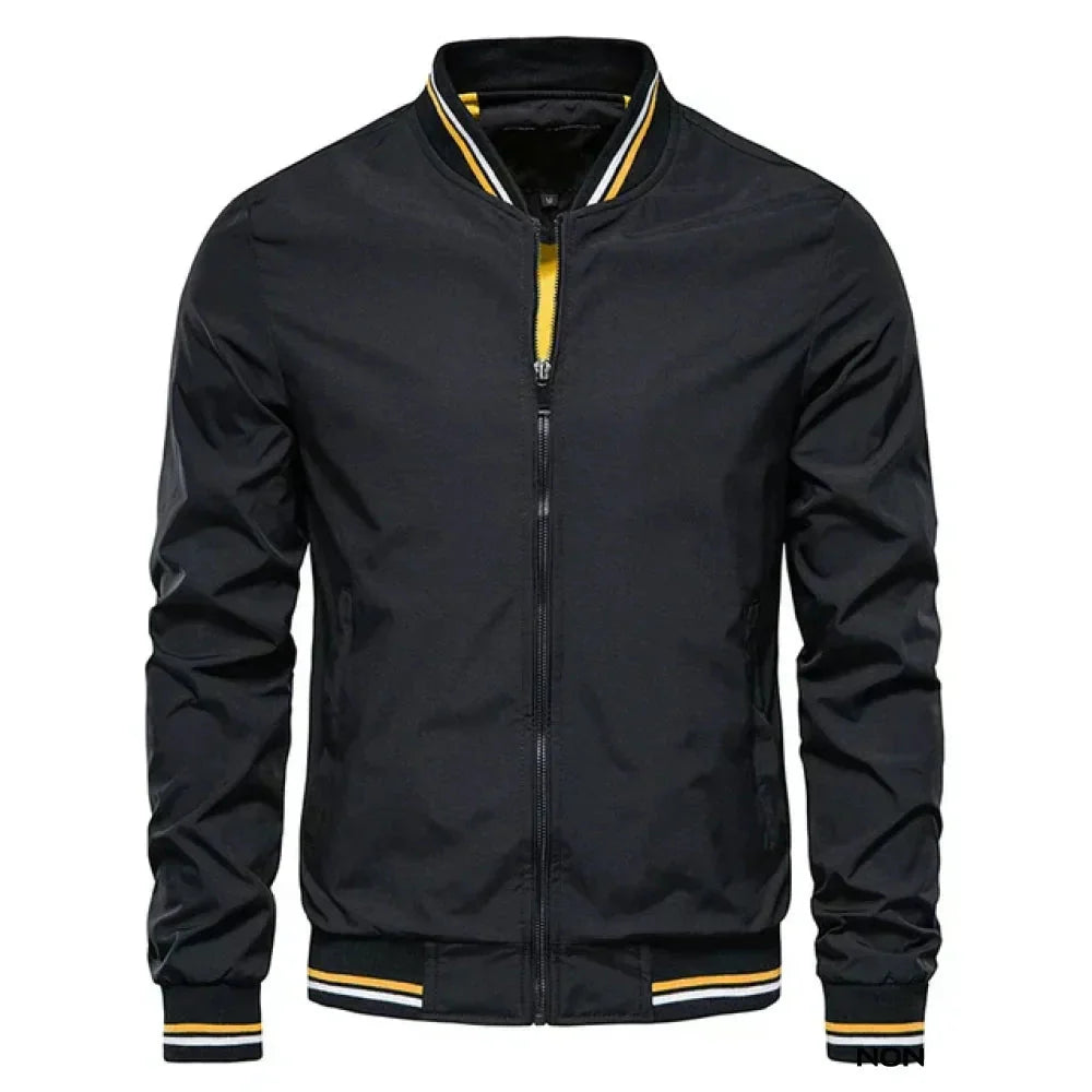Homme Blouson Col Montant Fermeture Zippée