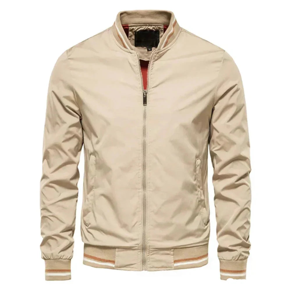 Homme Blouson Col Montant Fermeture Zippée
