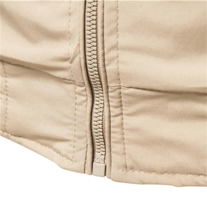 Homme Blouson Col Montant Fermeture Zippée