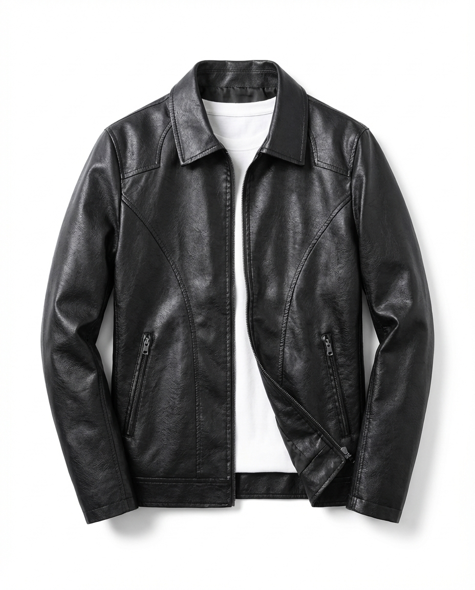 Homme Blouson Col Classique Fermeture Zippée