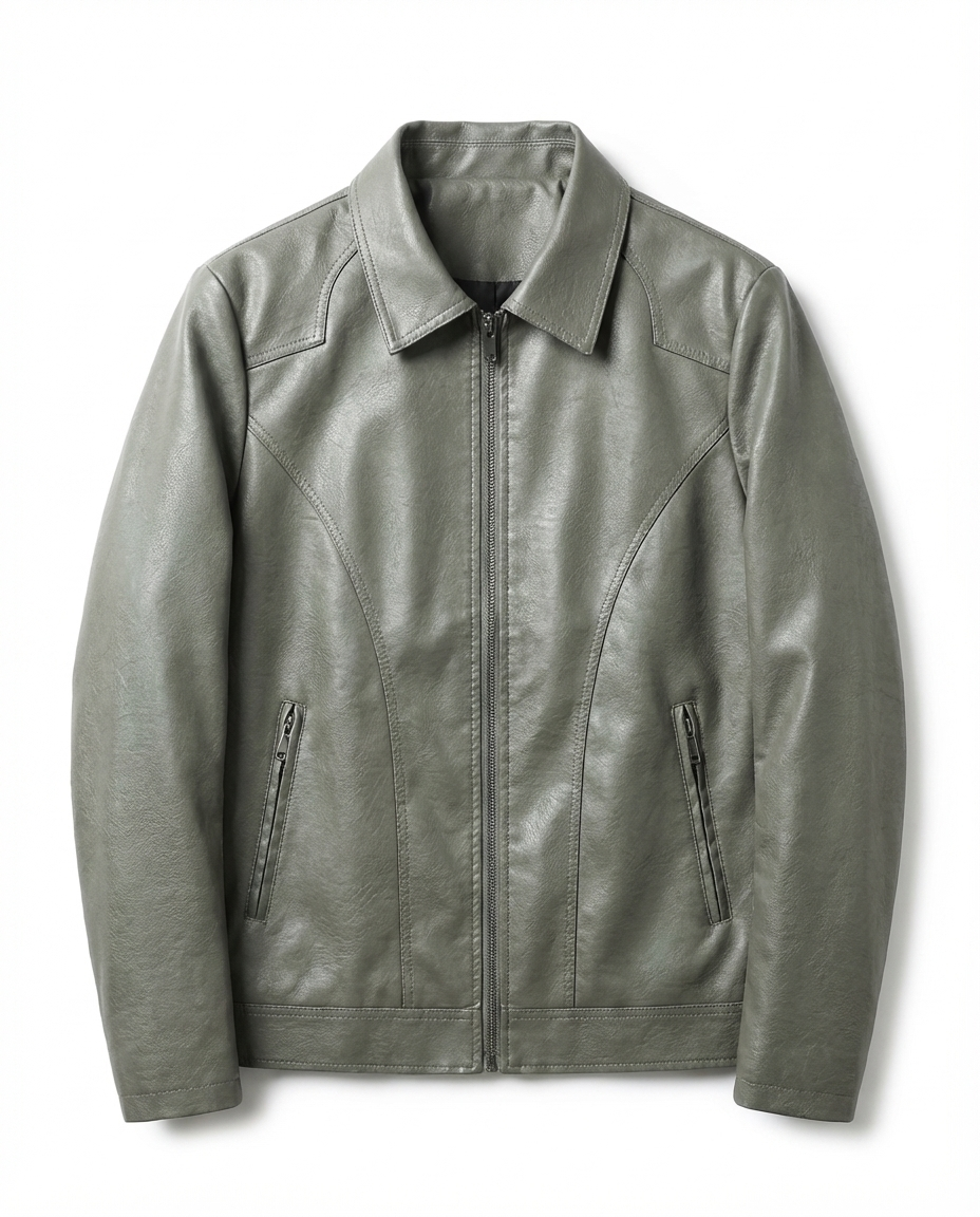 Homme Blouson Col Classique Fermeture Zippée