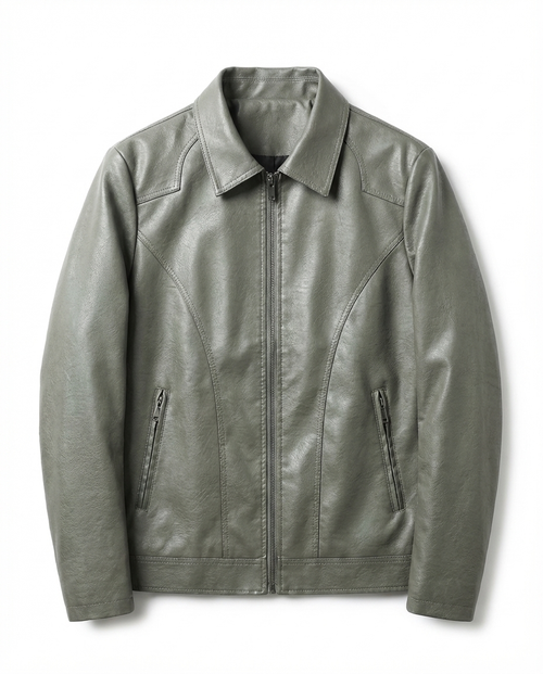 Homme Blouson Col Classique Fermeture Zippée