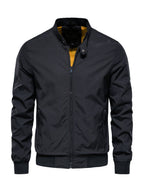 Homme Blouson Col Montant Poches Latérales