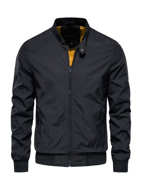 Homme Blouson Col Montant Poches Latérales