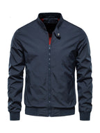 Homme Blouson Col Montant Poches Latérales