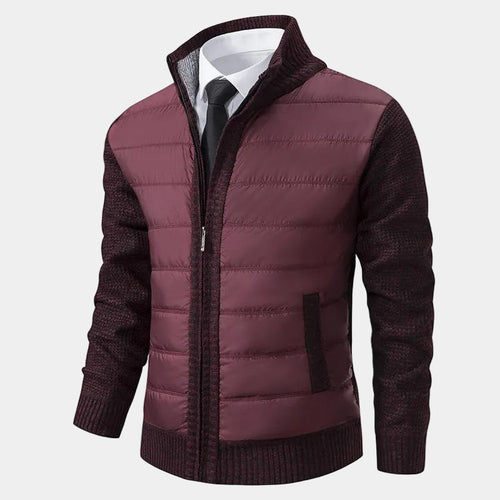 Homme Blouson Fermeture Zippée Col Montant