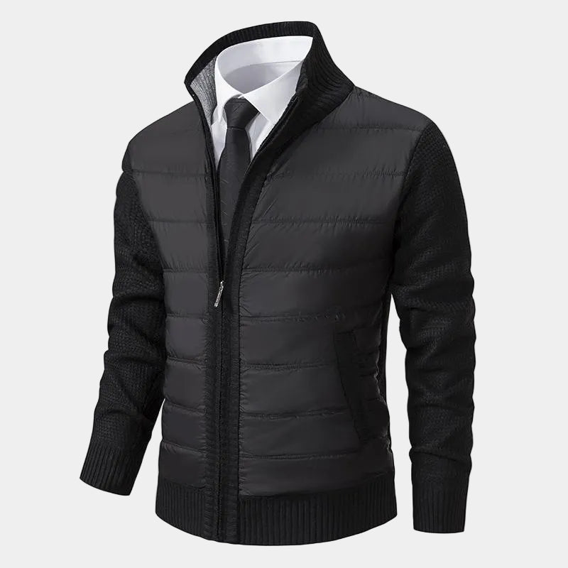 Homme Blouson Fermeture Zippée Col Montant
