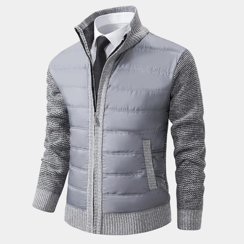 Homme Blouson Fermeture Zippée Col Montant