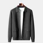 Homme Cardigan Col Chemise Fermeture Boutonnée