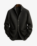 Homme Cardigan Col Châle Maille Côtelée