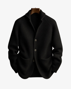 Homme Cardigan Col Châle Maille Côtelée