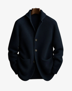 Homme Cardigan Col Châle Maille Côtelée