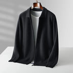Homme Cardigan Fermeture Zippée Col Chemise