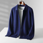 Homme Cardigan Fermeture Zippée Col Chemise