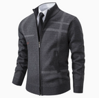 Homme Cardigan Fermeture Zippée Col Montant