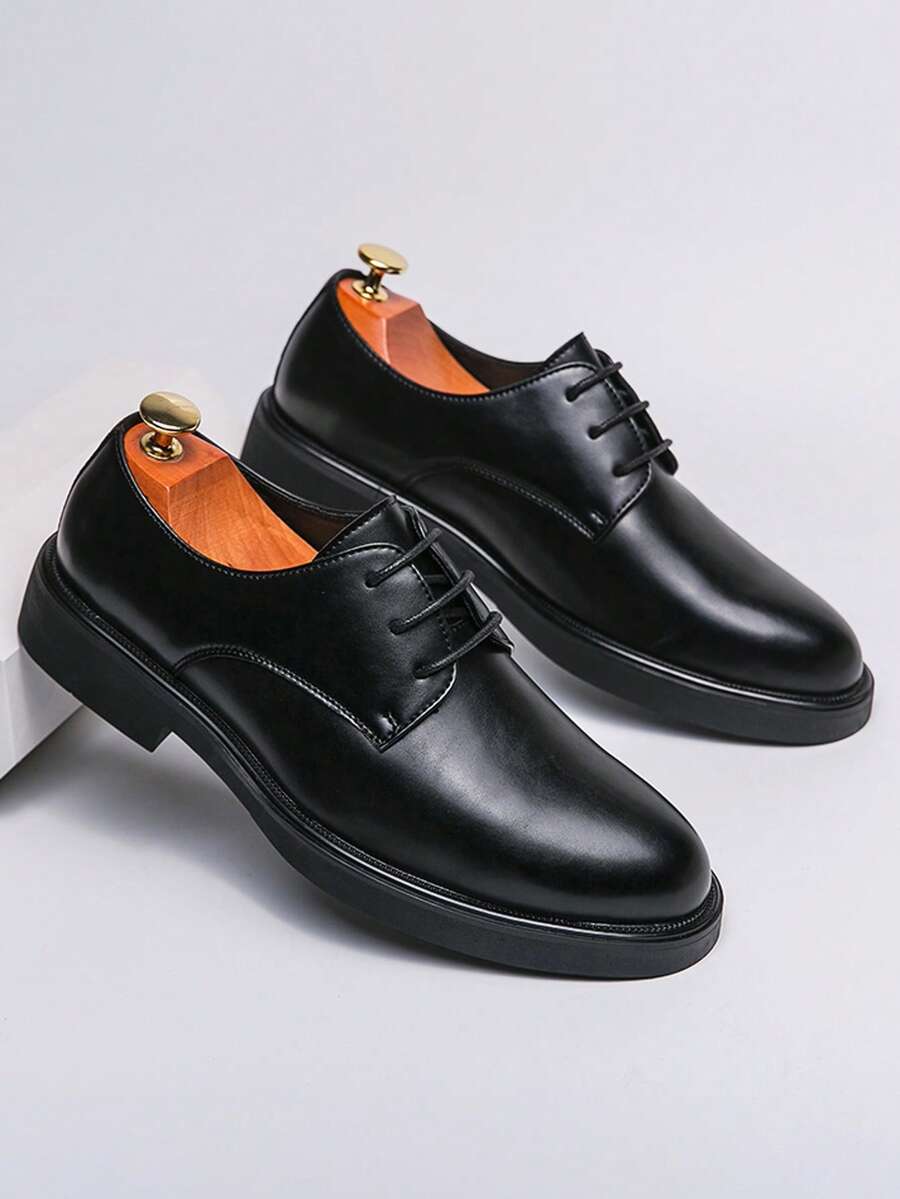 Homme Derbies Bout Arrondi Semelle Plate