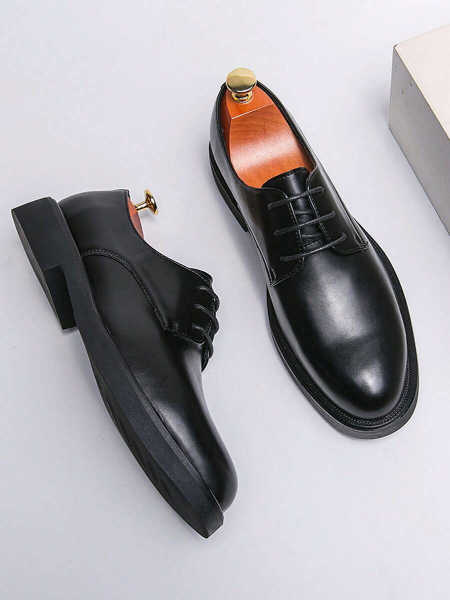 Homme Derbies Bout Arrondi Semelle Plate