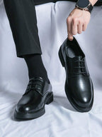 Homme Derbies Bout Arrondi Semelle Plate
