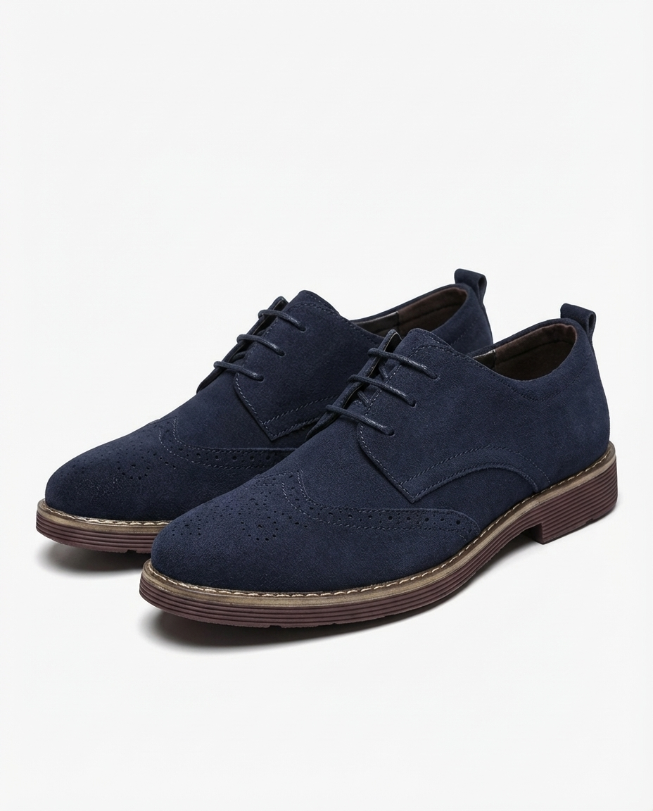Homme Derbies Fermeture Lacets Perforés