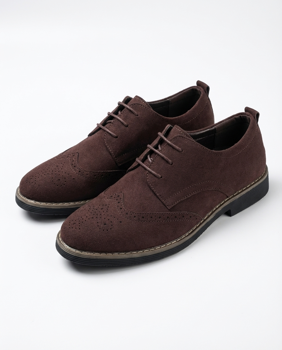 Homme Derbies Fermeture Lacets Perforés