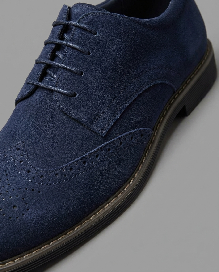 Homme Derbies Fermeture Lacets Perforés