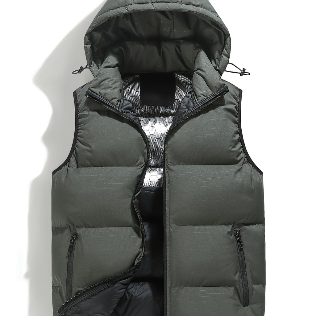 Homme Gilet Capuche Coupe Sans Manches