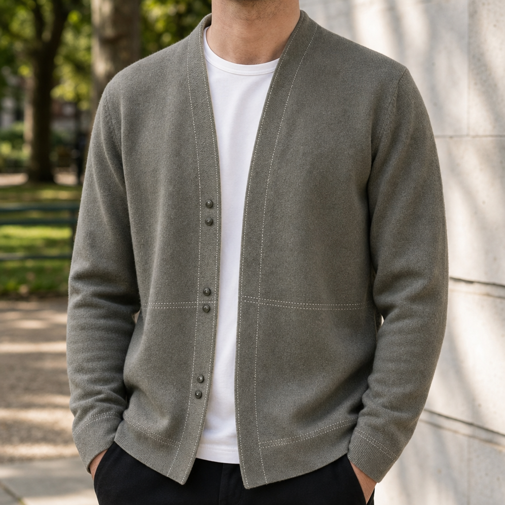 Homme Gilet Fermeture Boutonnée Manches Longues
