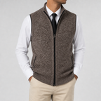 Homme Gilet Col Montant Fermeture Zippée