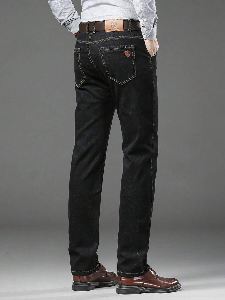 Homme Pantalon Denim Coupe Droite
