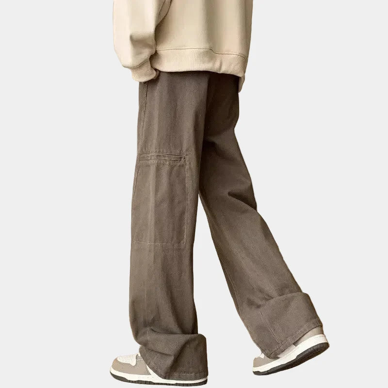 Homme Pantalon Denim Coupe Large