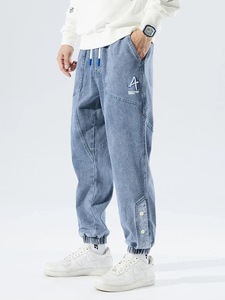 Homme Pantalon Taille Élastique Bas Resserrés