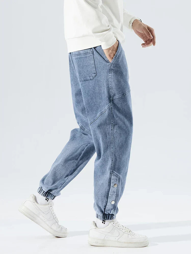 Homme Pantalon Taille Élastique Bas Resserrés