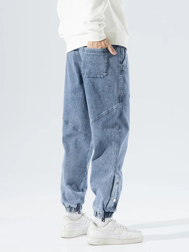 Homme Pantalon Taille Élastique Bas Resserrés