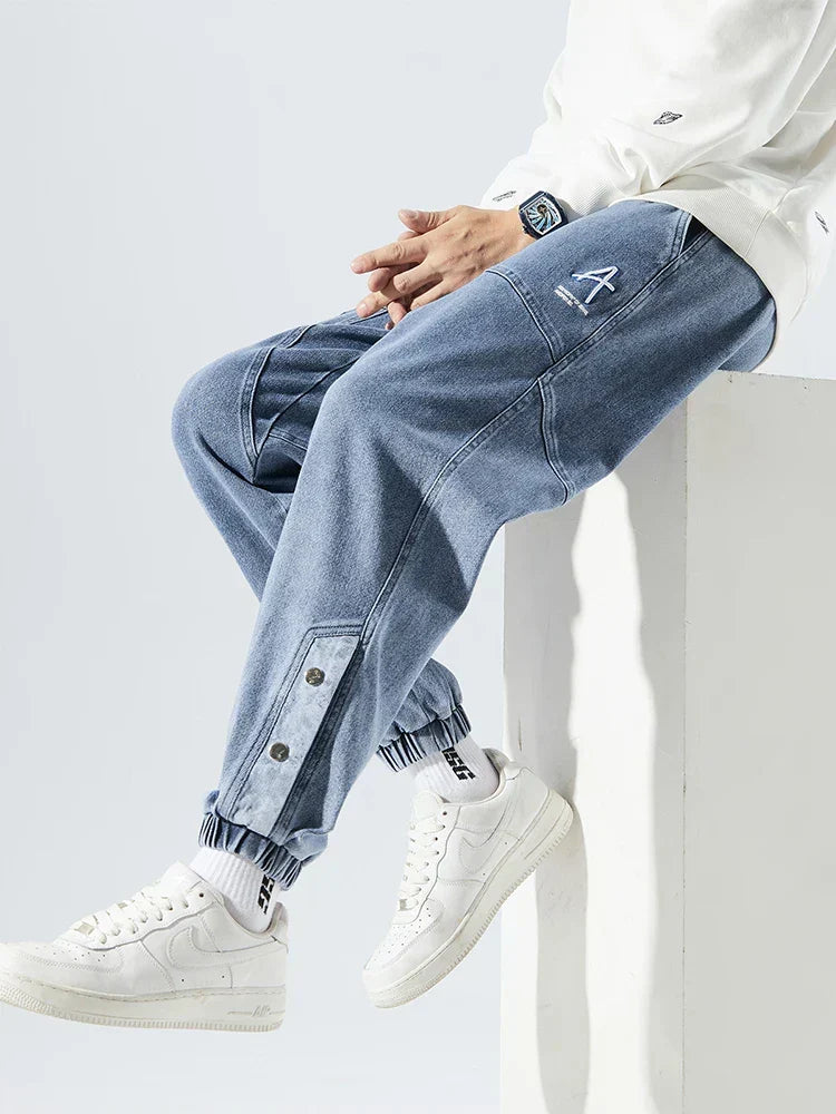 Homme Pantalon Taille Élastique Bas Resserrés