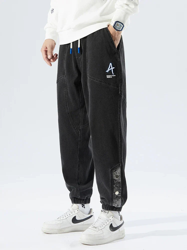 Homme Pantalon Taille Élastique Bas Resserrés