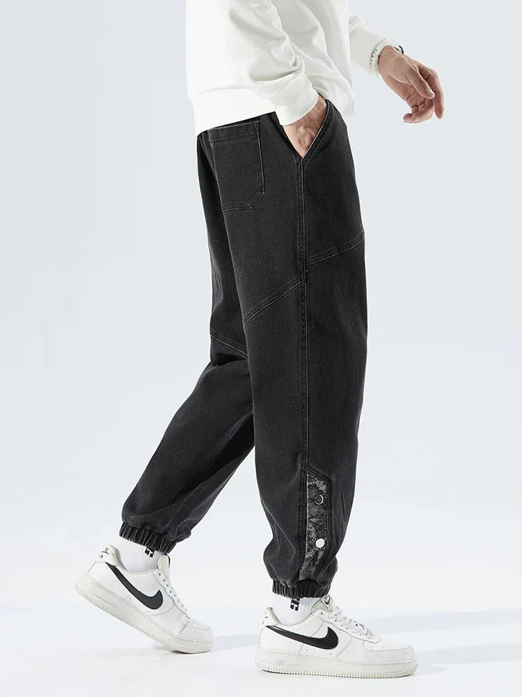 Homme Pantalon Taille Élastique Bas Resserrés