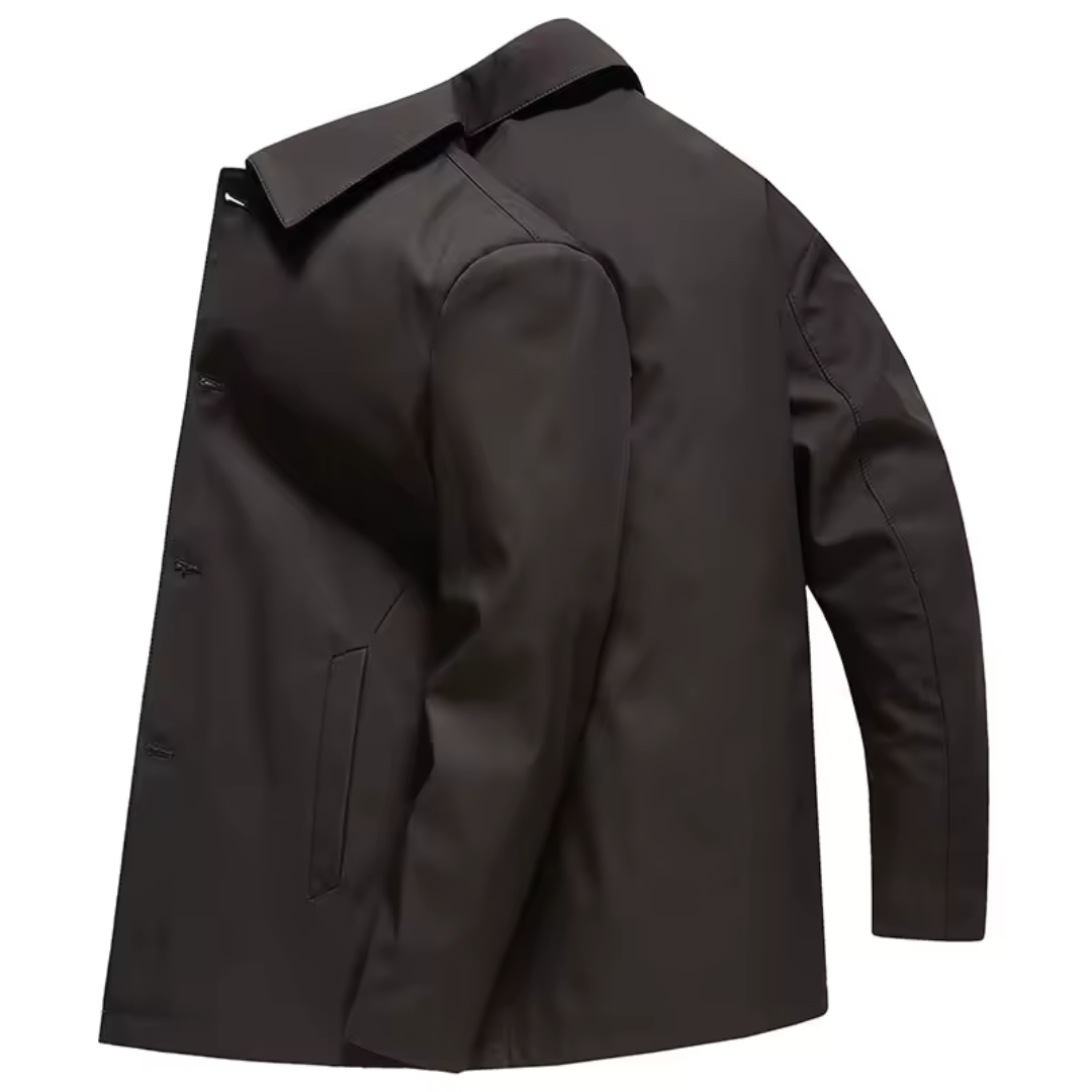 Homme Manteau Col Classique Fermeture Boutonnée