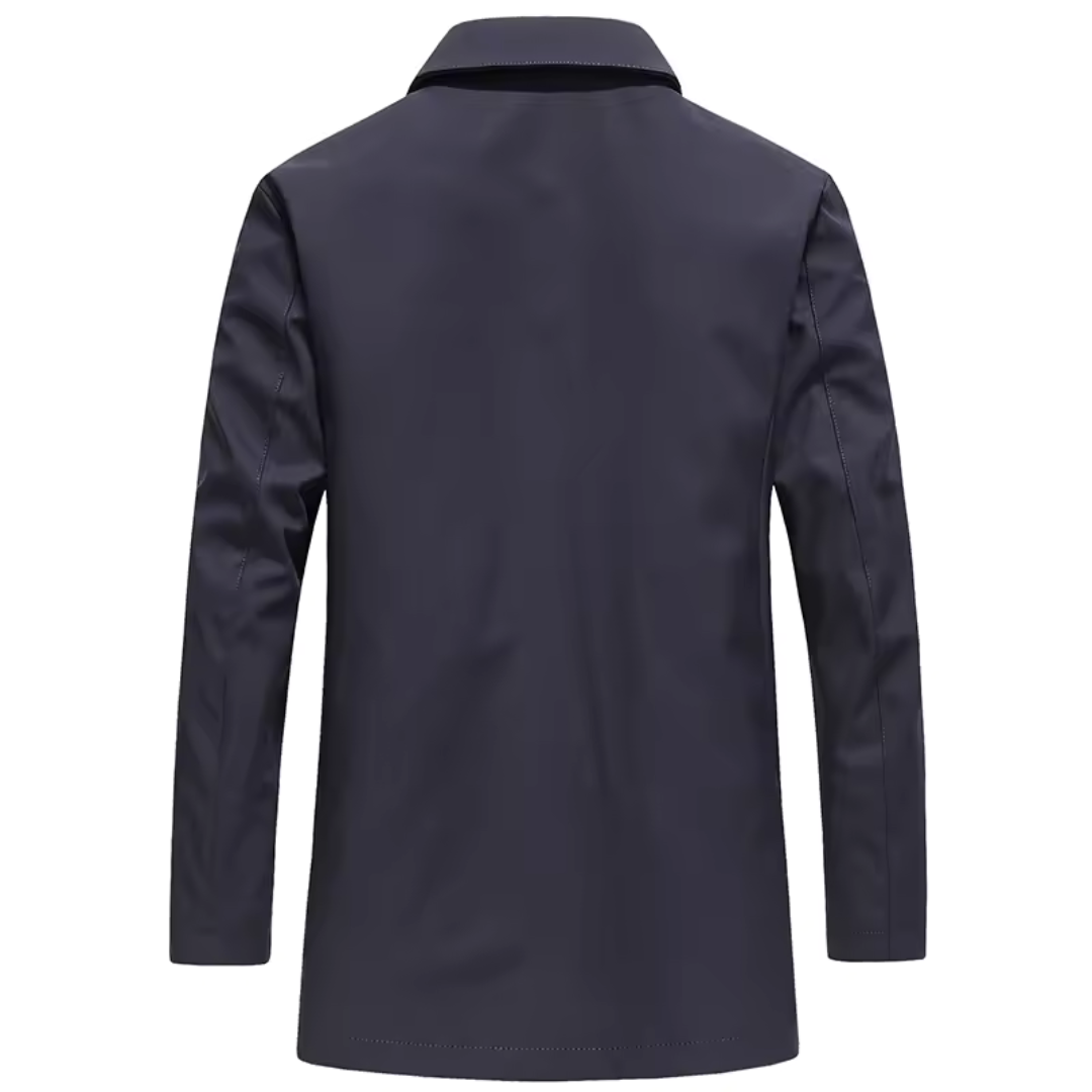 Homme Manteau Col Classique Fermeture Boutonnée