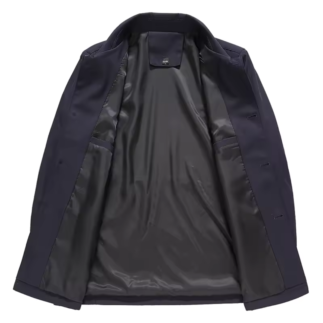 Homme Manteau Col Classique Fermeture Boutonnée
